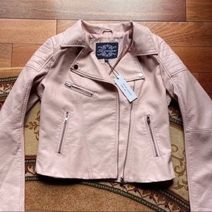 Pink shinestar leather jacket